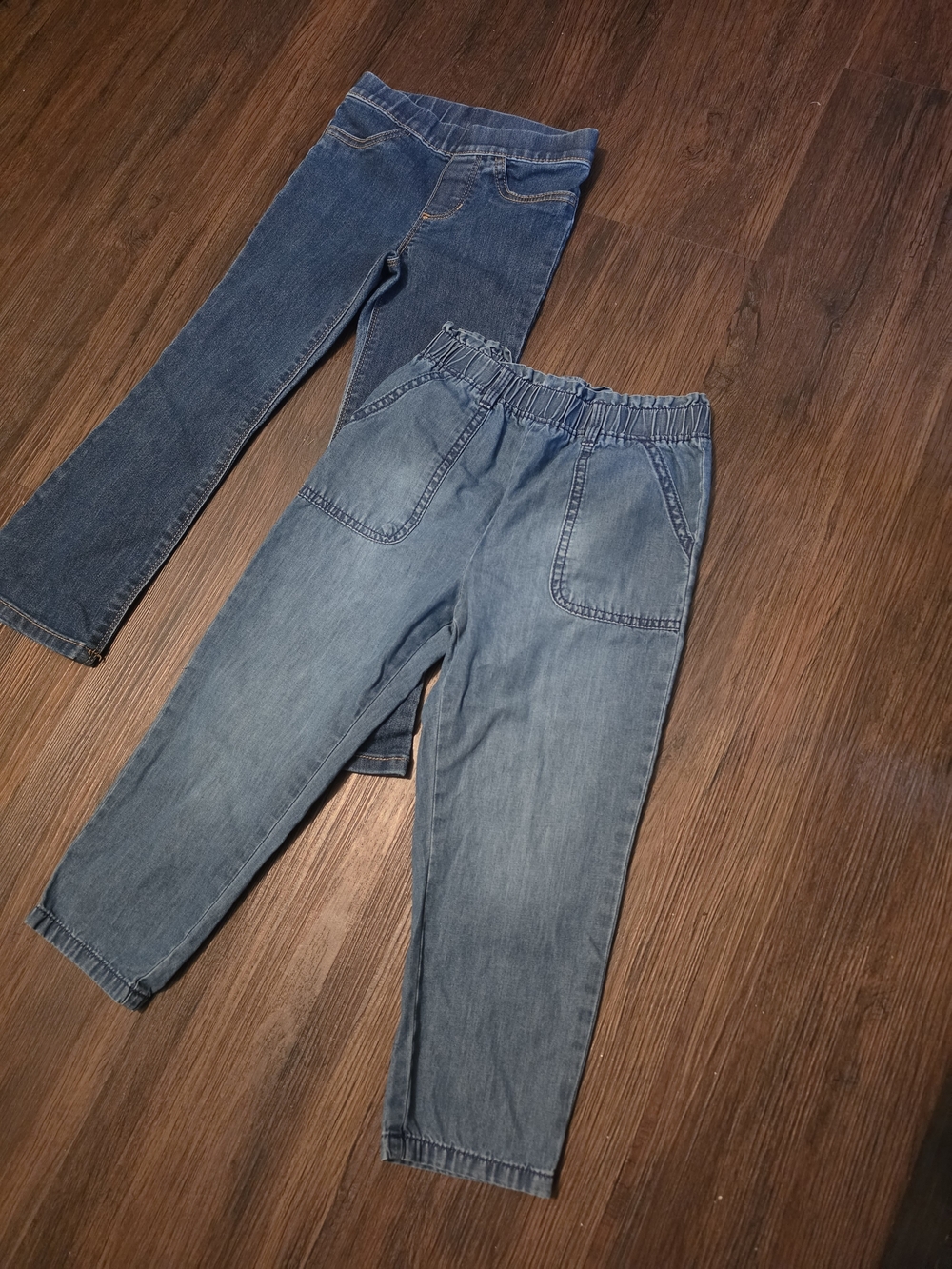 Carter's And OshKosh Light and Dark Blue Relaxed Jeans Duo